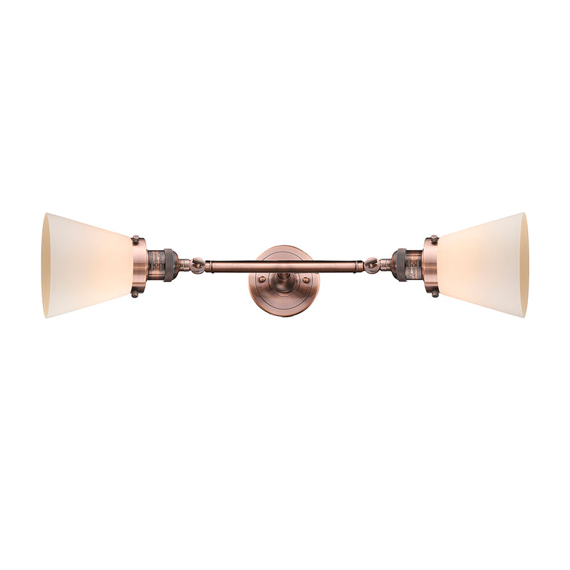 Innovations Lighting Small Cone 2 Light Bath Vanity Light Part Of The Franklin Restoration Collection 208-AC-G61-LED