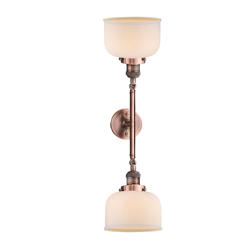 Innovations Lighting Large Bell 2 Light Bath Vanity Light Part Of The Franklin Restoration Collection 208-AC-G71-LED