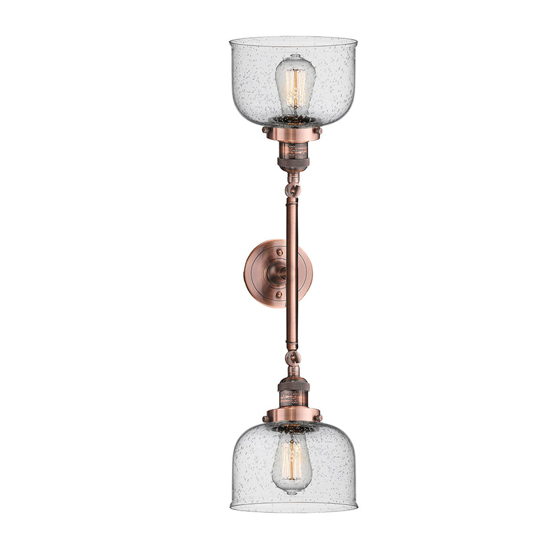 Innovations Lighting Large Bell 2 Light Bath Vanity Light Part Of The Franklin Restoration Collection 208-AC-G74-LED