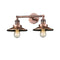 Railroad Bath Vanity Light shown in the Antique Copper finish with a Antique Copper shade