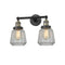 Chatham Bath Vanity Light shown in the Black Antique Brass finish with a Clear shade