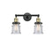 Canton Bath Vanity Light shown in the Black Antique Brass finish with a Seedy shade