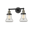 Bellmont Bath Vanity Light shown in the Black Antique Brass finish with a Clear shade