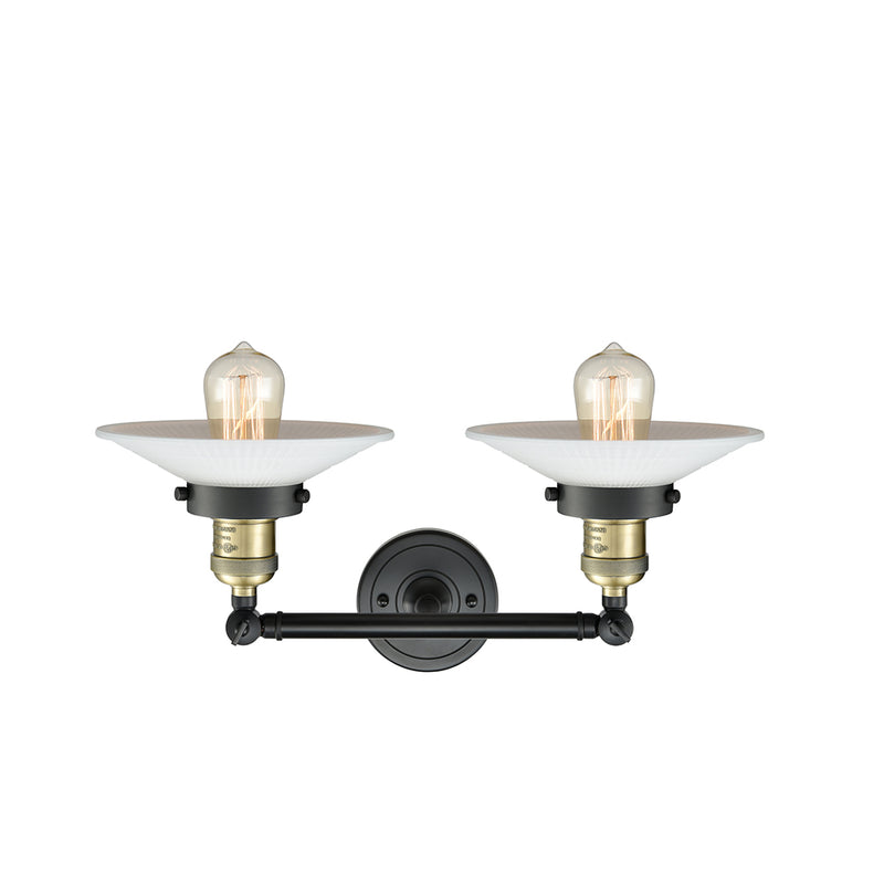 Innovations Lighting Halophane 2 Light Bath Vanity Light Part Of The Franklin Restoration Collection 208-BAB-G1