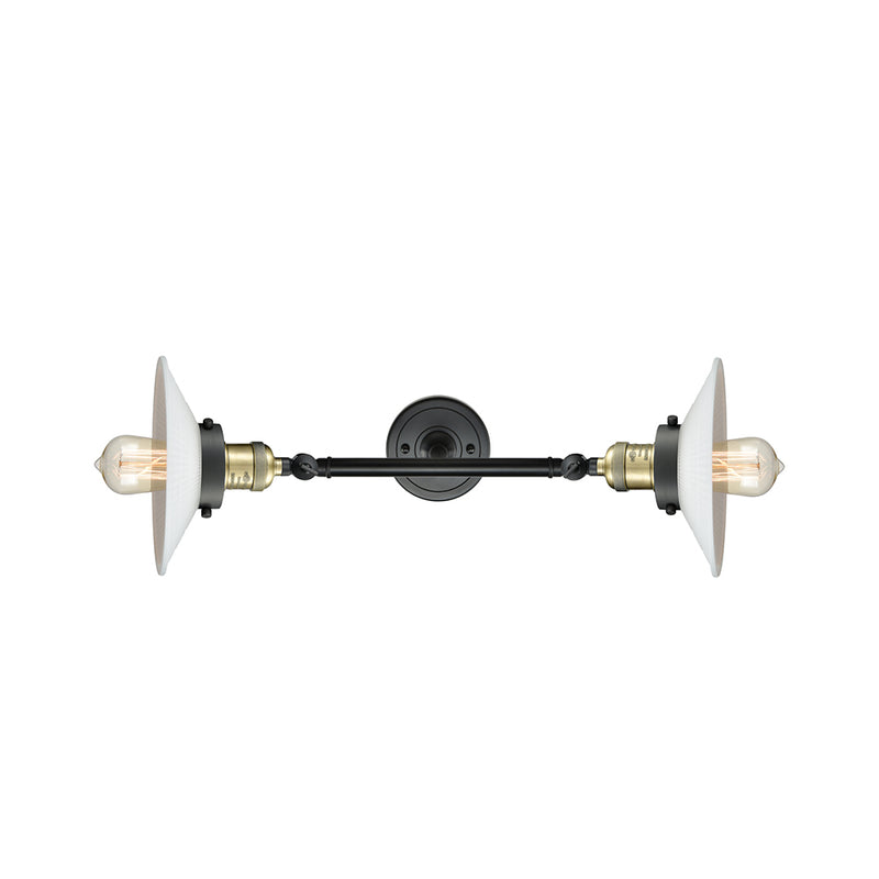 Innovations Lighting Halophane 2 Light Bath Vanity Light Part Of The Franklin Restoration Collection 208-BAB-G1