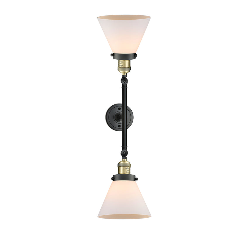 Innovations Lighting Large Cone 2 Light Bath Vanity Light Part Of The Franklin Restoration Collection 208-BAB-G41