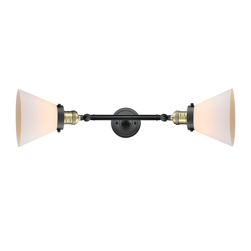 Innovations Lighting Large Cone 2 Light Bath Vanity Light Part Of The Franklin Restoration Collection 208-BAB-G41