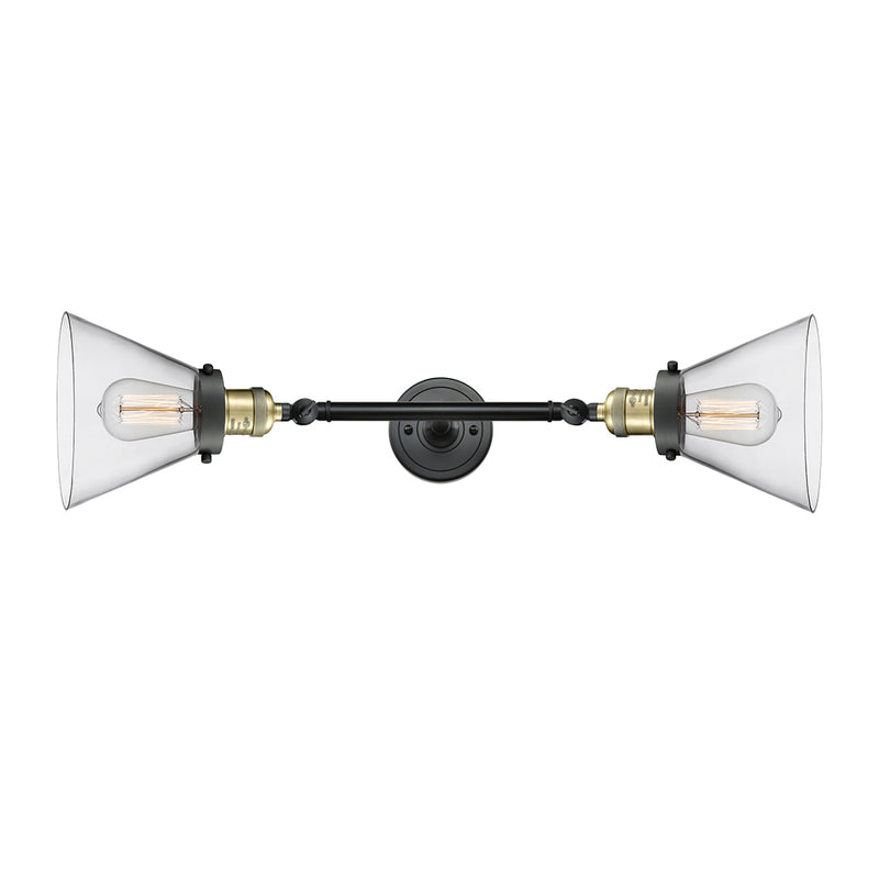 Innovations Lighting Large Cone 2 Light Bath Vanity Light Part Of The Franklin Restoration Collection 208-BAB-G42