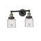 Bell Bath Vanity Light shown in the Black Antique Brass finish with a Clear shade