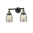 Bell Bath Vanity Light shown in the Black Antique Brass finish with a Silver Plated Mercury shade
