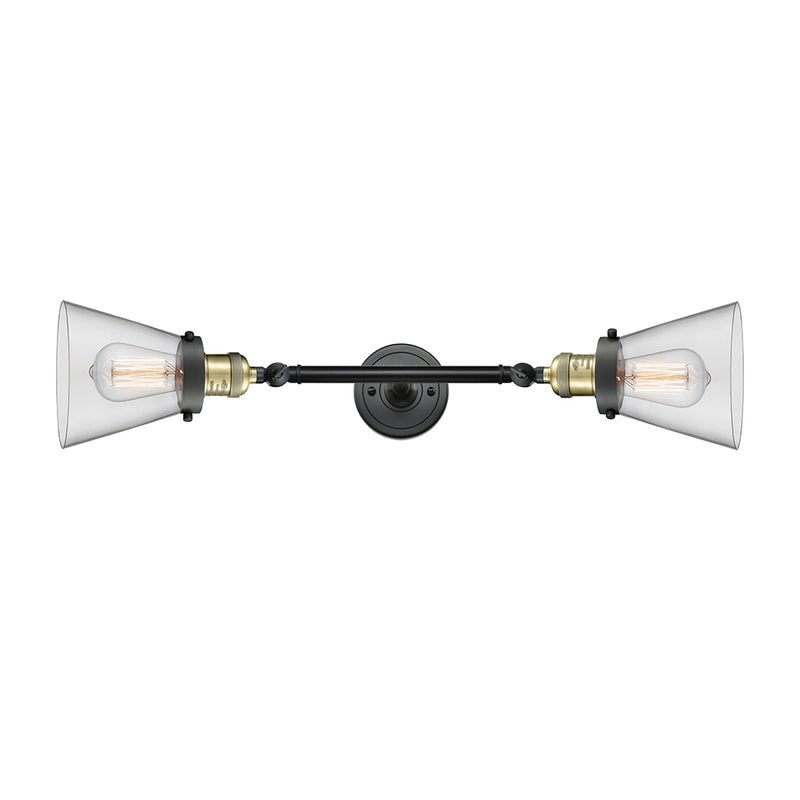 Innovations Lighting Small Cone 2 Light Bath Vanity Light Part Of The Franklin Restoration Collection 208-BAB-G62-LED
