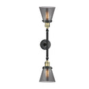 Innovations Lighting Small Cone 2 Light Bath Vanity Light Part Of The Franklin Restoration Collection 208-BAB-G63