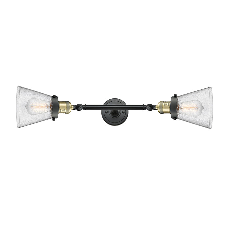Innovations Lighting Small Cone 2 Light Bath Vanity Light Part Of The Franklin Restoration Collection 208-BAB-G64