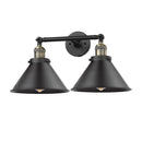 Briarcliff Bath Vanity Light shown in the Black Antique Brass finish with a Matte Black shade