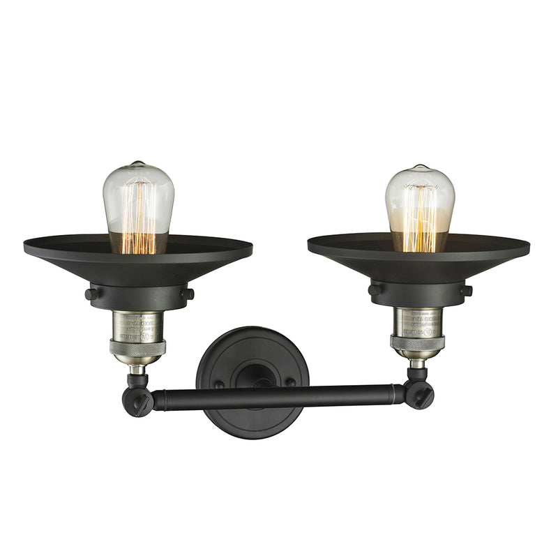 Innovations Lighting Railroad 2 Light Bath Vanity Light Part Of The Franklin Restoration Collection 208-BAB-M6