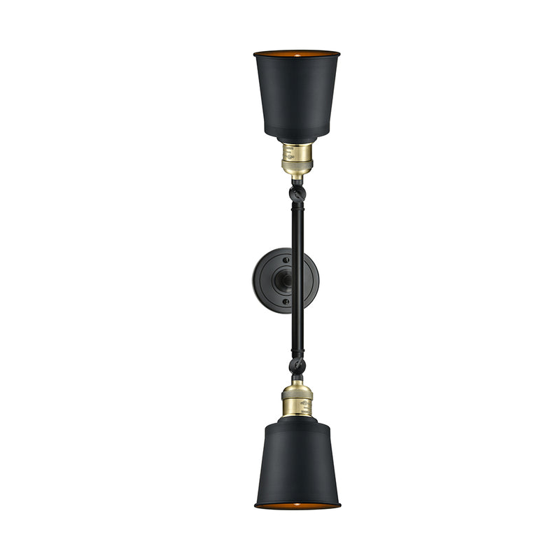 Innovations Lighting Addison 2 Light Bath Vanity Light Part Of The Franklin Restoration Collection 208-BAB-M9-BK