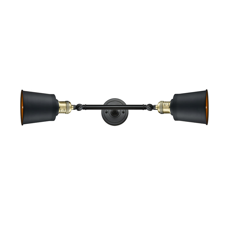 Innovations Lighting Addison 2 Light Bath Vanity Light Part Of The Franklin Restoration Collection 208-BAB-M9-BK