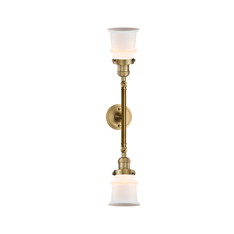 Innovations Lighting Small Canton 2 Light Bath Vanity Light Part Of The Franklin Restoration Collection 208-BB-G181S-LED