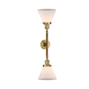 Innovations Lighting Large Cone 2 Light Bath Vanity Light Part Of The Franklin Restoration Collection 208-BB-G41
