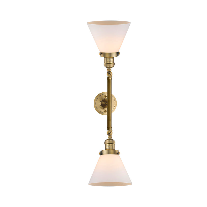 Innovations Lighting Large Cone 2 Light Bath Vanity Light Part Of The Franklin Restoration Collection 208-BB-G41-LED