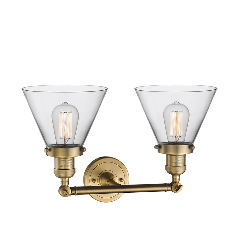 Innovations Lighting Large Cone 2 Light Bath Vanity Light Part Of The Franklin Restoration Collection 208-BB-G42-LED