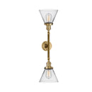 Innovations Lighting Large Cone 2 Light Bath Vanity Light Part Of The Franklin Restoration Collection 208-BB-G42-LED