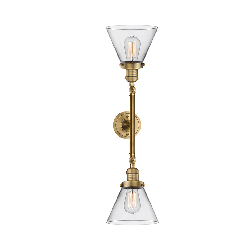 Innovations Lighting Large Cone 2 Light Bath Vanity Light Part Of The Franklin Restoration Collection 208-BB-G42-LED