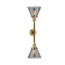 Innovations Lighting Large Cone 2 Light Bath Vanity Light Part Of The Franklin Restoration Collection 208-BB-G43