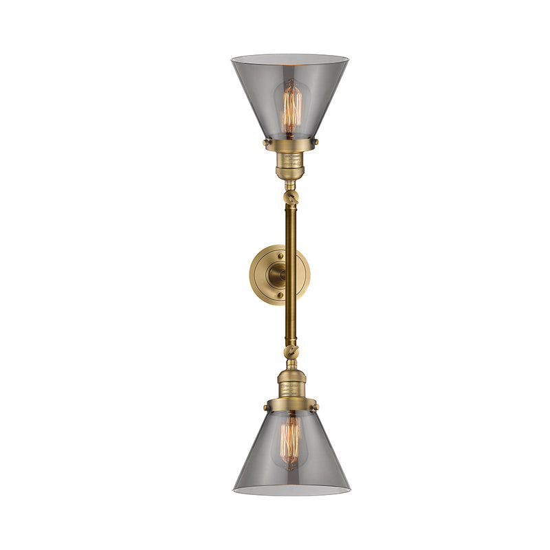 Innovations Lighting Large Cone 2 Light Bath Vanity Light Part Of The Franklin Restoration Collection 208-BB-G43-LED