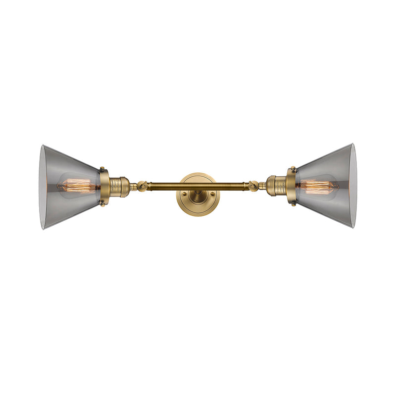 Innovations Lighting Large Cone 2 Light Bath Vanity Light Part Of The Franklin Restoration Collection 208-BB-G43-LED