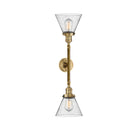 Innovations Lighting Large Cone 2 Light Bath Vanity Light Part Of The Franklin Restoration Collection 208-BB-G44