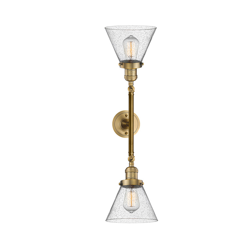 Innovations Lighting Large Cone 2 Light Bath Vanity Light Part Of The Franklin Restoration Collection 208-BB-G44