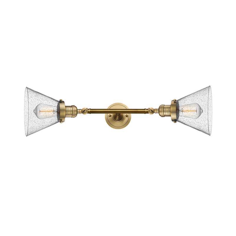 Innovations Lighting Large Cone 2 Light Bath Vanity Light Part Of The Franklin Restoration Collection 208-BB-G44