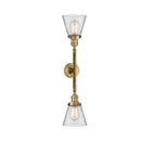 Innovations Lighting Small Cone 2 Light Bath Vanity Light Part Of The Franklin Restoration Collection 208-BB-G62-LED