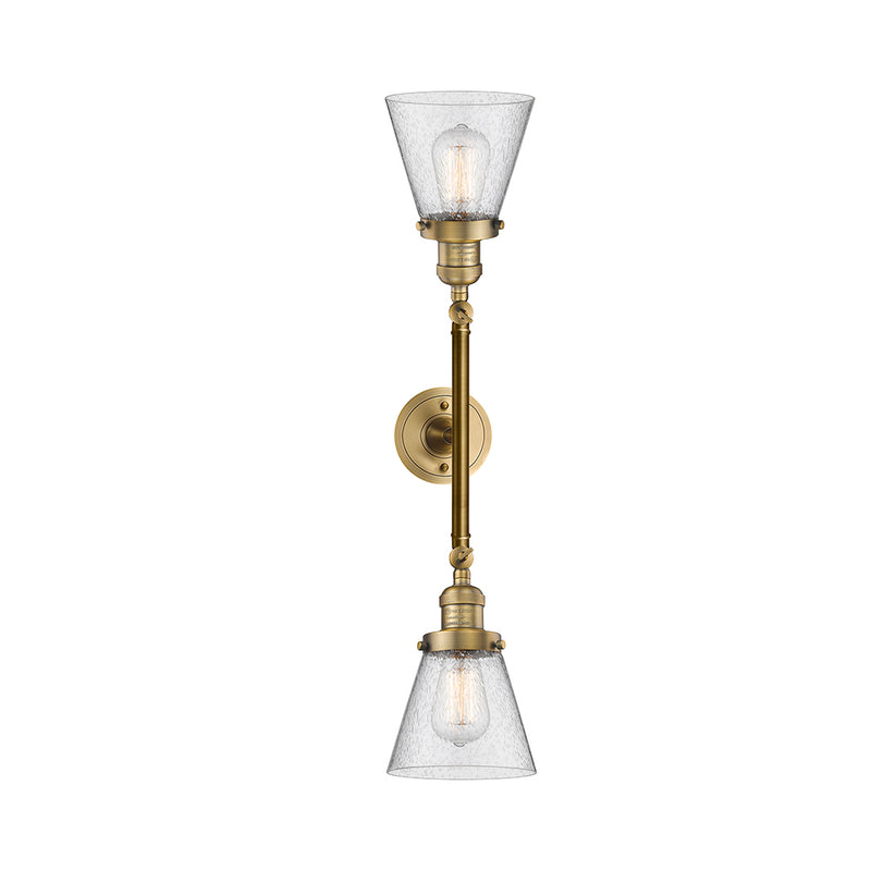 Innovations Lighting Small Cone 2 Light Bath Vanity Light Part Of The Franklin Restoration Collection 208-BB-G64-LED