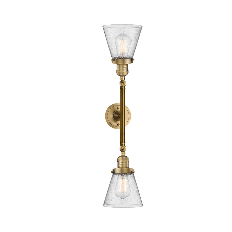 Innovations Lighting Small Cone 2 Light Bath Vanity Light Part Of The Franklin Restoration Collection 208-BB-G64