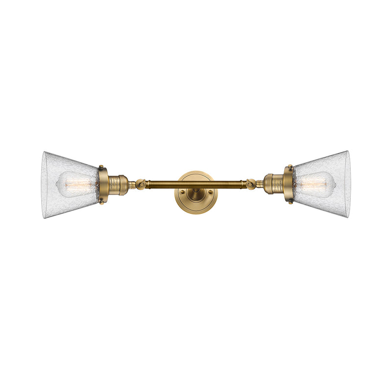 Innovations Lighting Small Cone 2 Light Bath Vanity Light Part Of The Franklin Restoration Collection 208-BB-G64