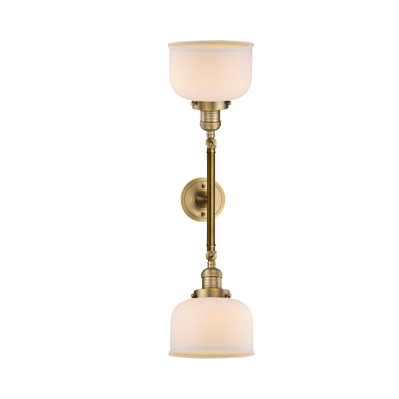 Innovations Lighting Large Bell 2 Light Bath Vanity Light Part Of The Franklin Restoration Collection 208-BB-G71-LED
