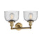Innovations Lighting Large Bell 2 Light Bath Vanity Light Part Of The Franklin Restoration Collection 208-BB-G74-LED
