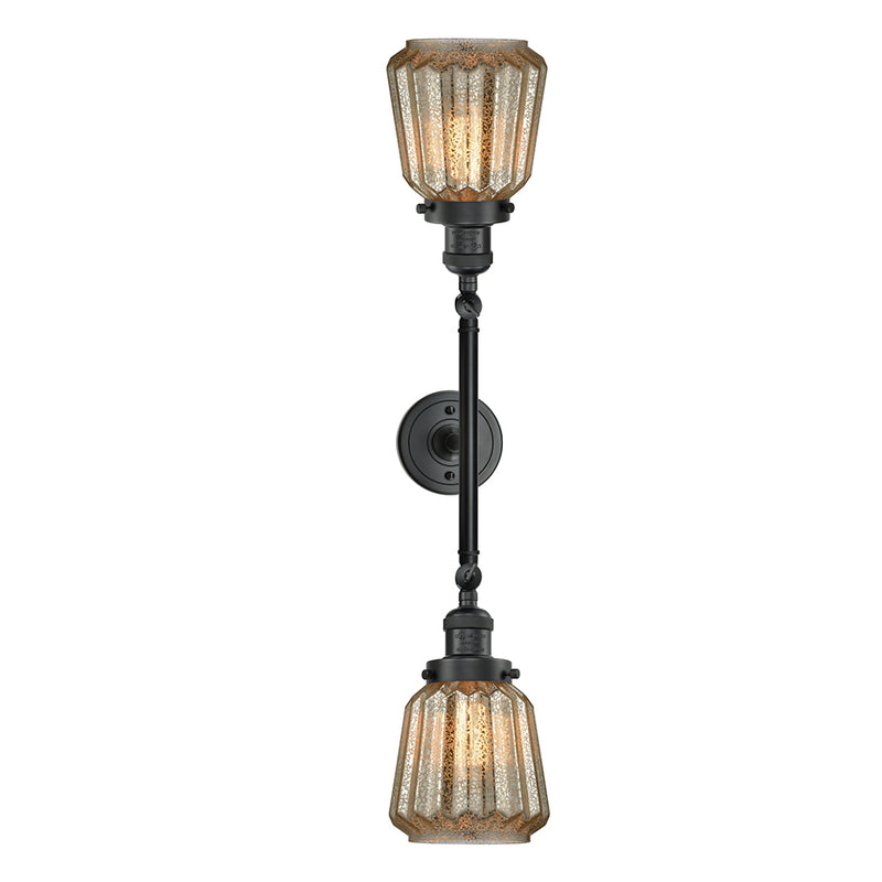 Innovations Lighting Chatham 2 Light Bath Vanity Light Part Of The Franklin Restoration Collection 208-BK-G146-LED