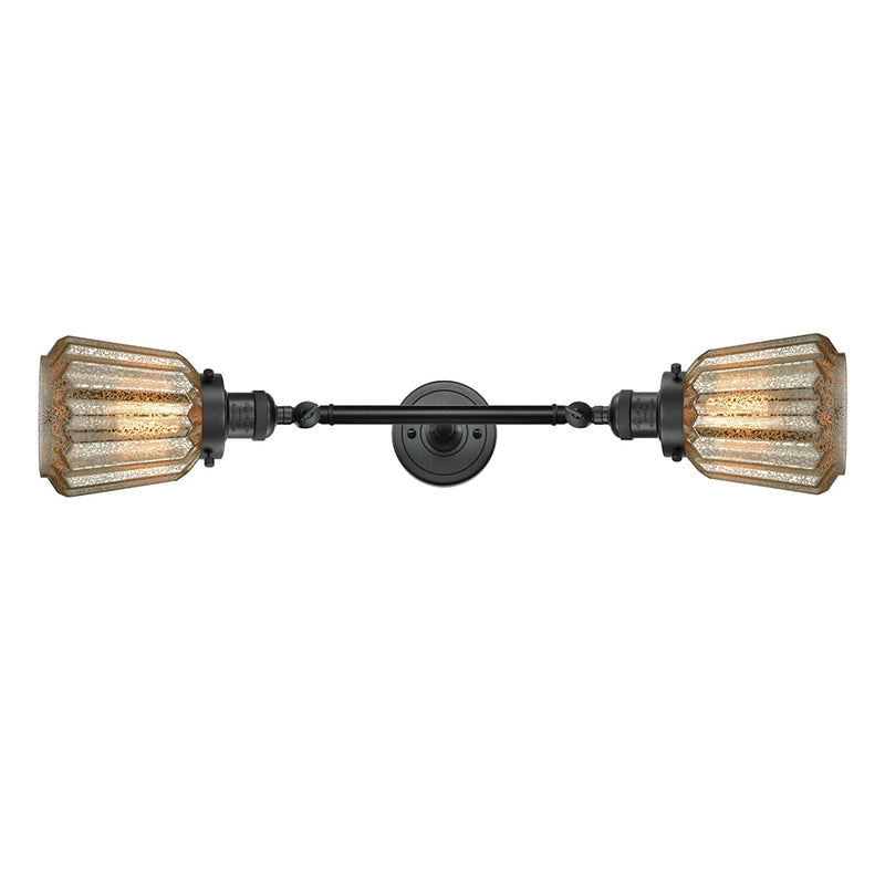 Innovations Lighting Chatham 2 Light Bath Vanity Light Part Of The Franklin Restoration Collection 208-BK-G146-LED