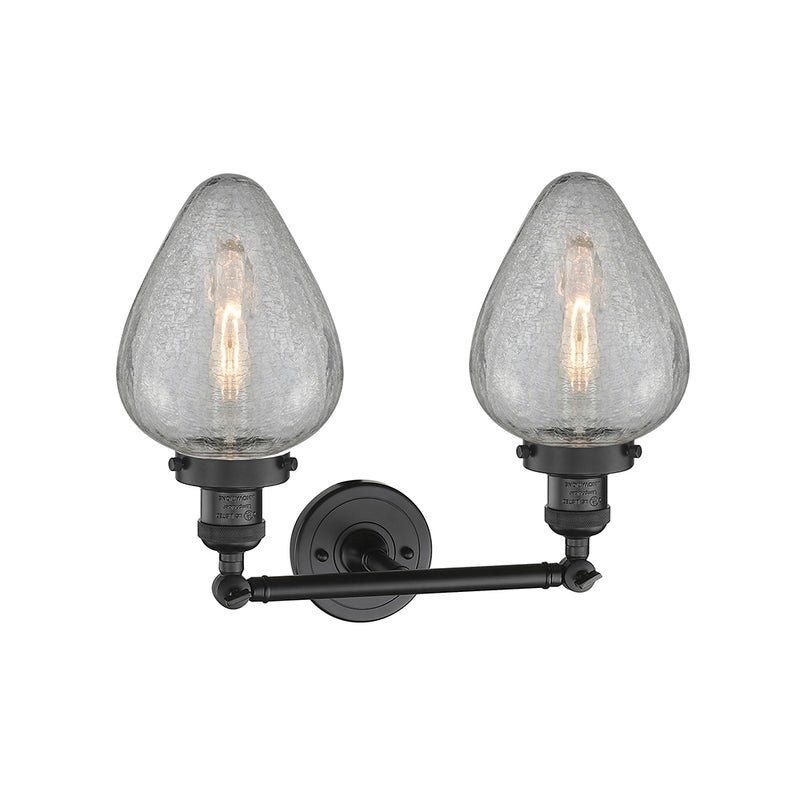 Innovations Lighting Geneseo 2 Light Bath Vanity Light Part Of The Franklin Restoration Collection 208-BK-G165