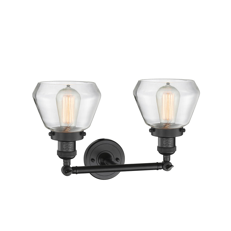 Innovations Lighting Fulton 2 Light Bath Vanity Light Part Of The Franklin Restoration Collection 208-BK-G172