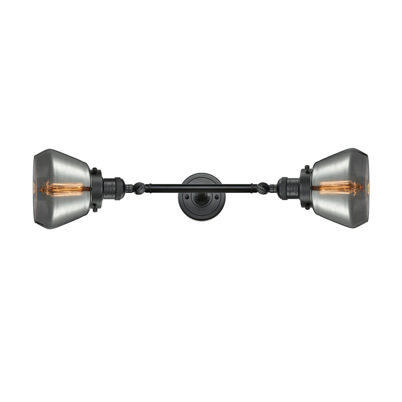 Innovations Lighting Fulton 2 Light Bath Vanity Light Part Of The Franklin Restoration Collection 208-BK-G173-LED