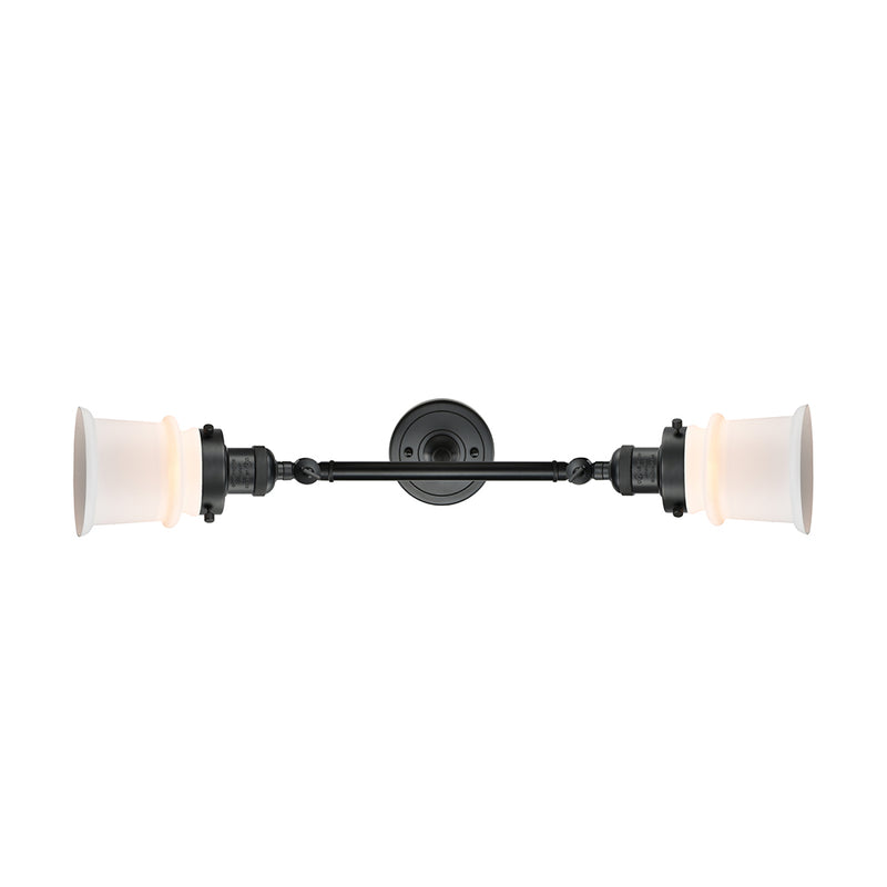Innovations Lighting Small Canton 2 Light Bath Vanity Light Part Of The Franklin Restoration Collection 208-BK-G181S