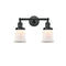 Canton Bath Vanity Light shown in the Matte Black finish with a Matte White shade