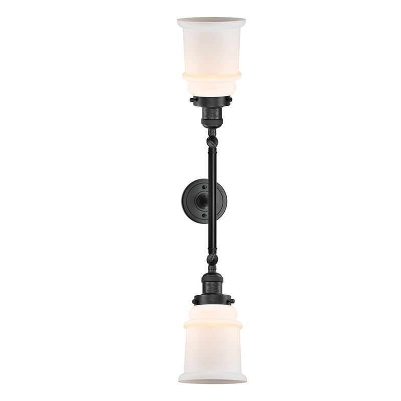 Innovations Lighting Canton 2 Light Bath Vanity Light Part Of The Franklin Restoration Collection 208-BK-G181-LED
