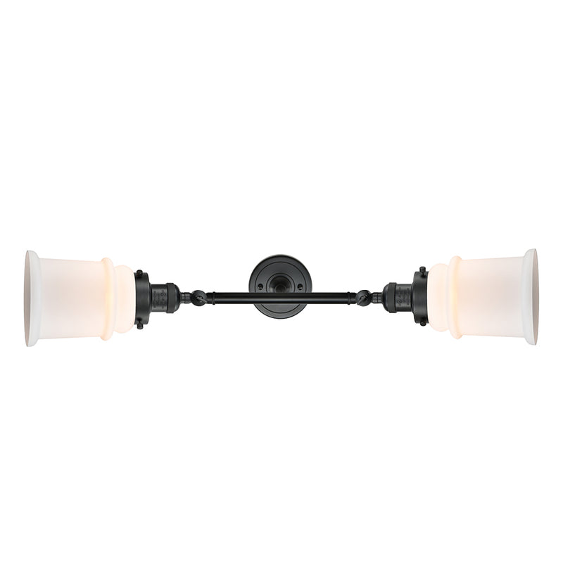 Innovations Lighting Canton 2 Light Bath Vanity Light Part Of The Franklin Restoration Collection 208-BK-G181-LED