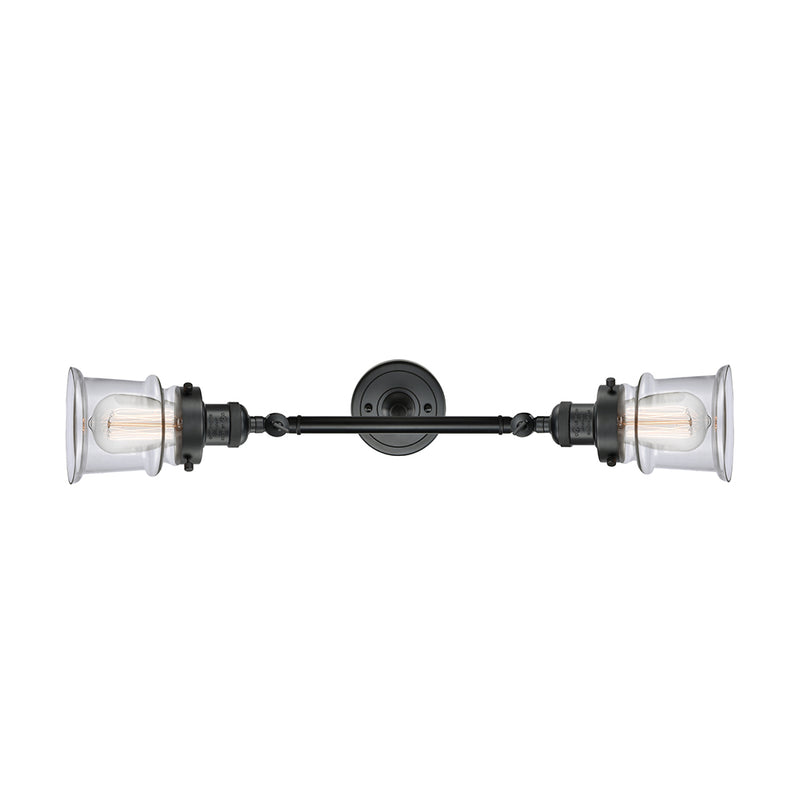 Innovations Lighting Small Canton 2 Light Bath Vanity Light Part Of The Franklin Restoration Collection 208-BK-G182S