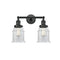 Canton Bath Vanity Light shown in the Matte Black finish with a Clear shade